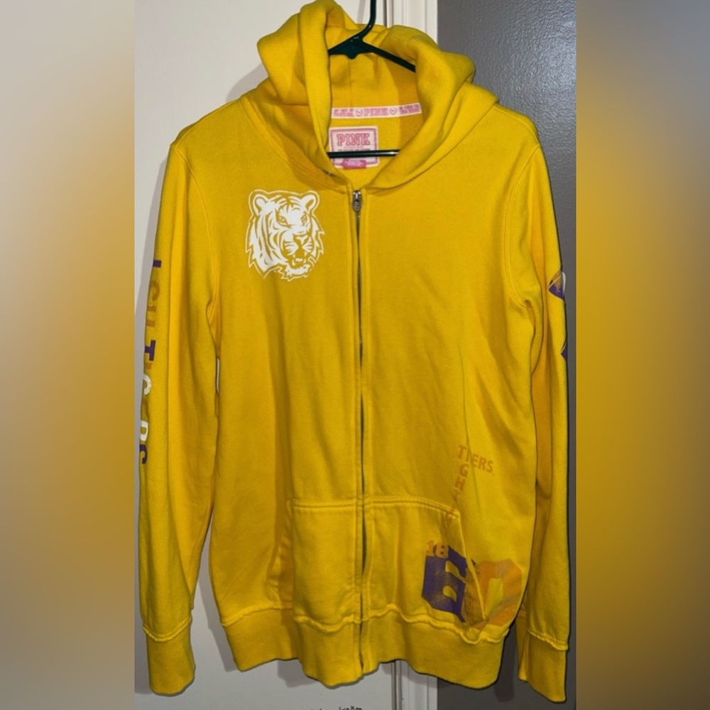 Victoria's Secret Gold LSU Jacket SEC 2007 CHAMPS by: PINK Size (L)